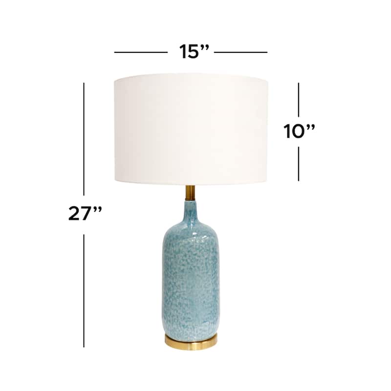 Pasargad Home Tucson Blue Ceramic Body Modern Table Lamp - H27"xW15"xD15"