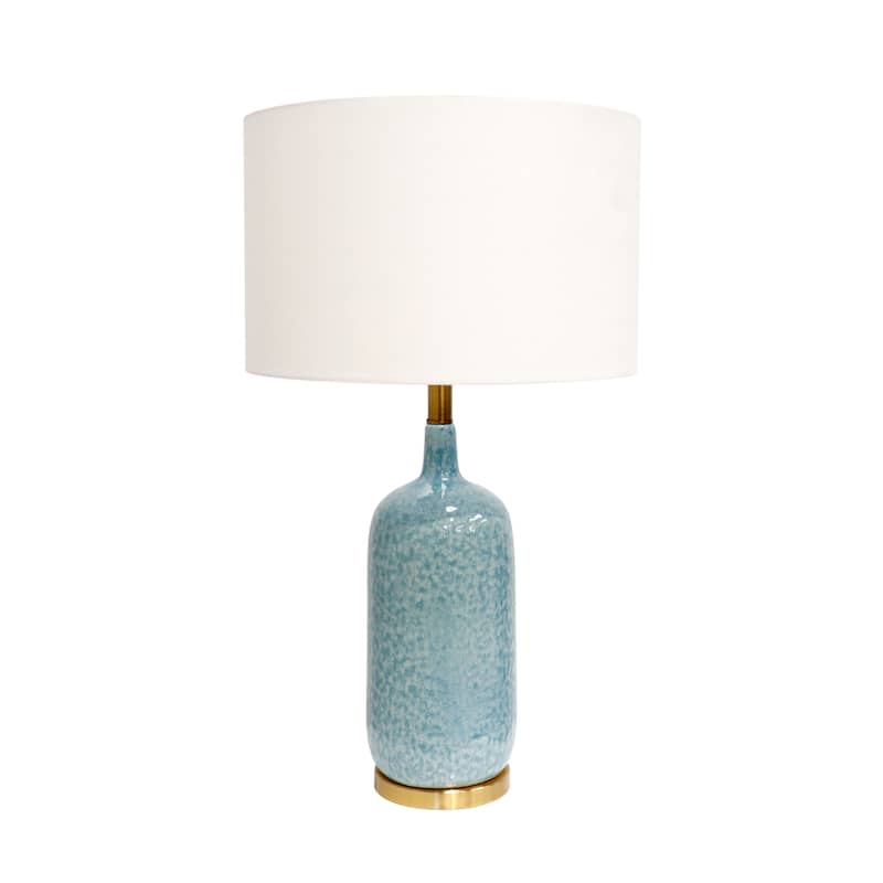Pasargad Home Tucson Blue Ceramic Body Modern Table Lamp - H27"xW15"xD15"