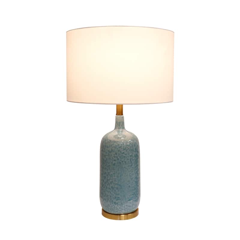 Pasargad Home Tucson Blue Ceramic Body Modern Table Lamp - H27"xW15"xD15"