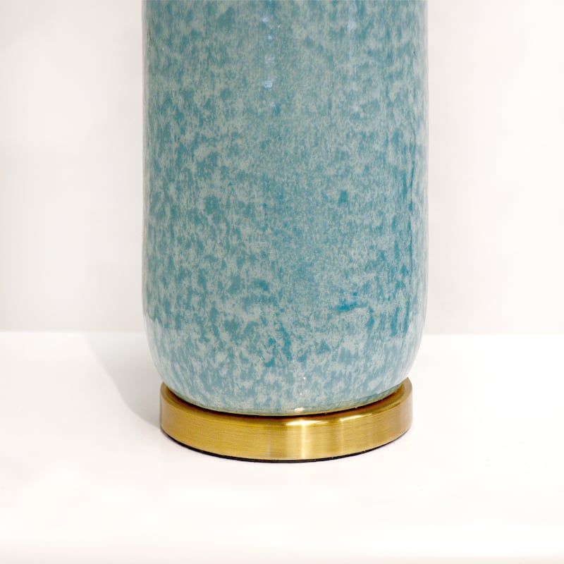 Pasargad Home Tucson Blue Ceramic Body Modern Table Lamp - H27"xW15"xD15"