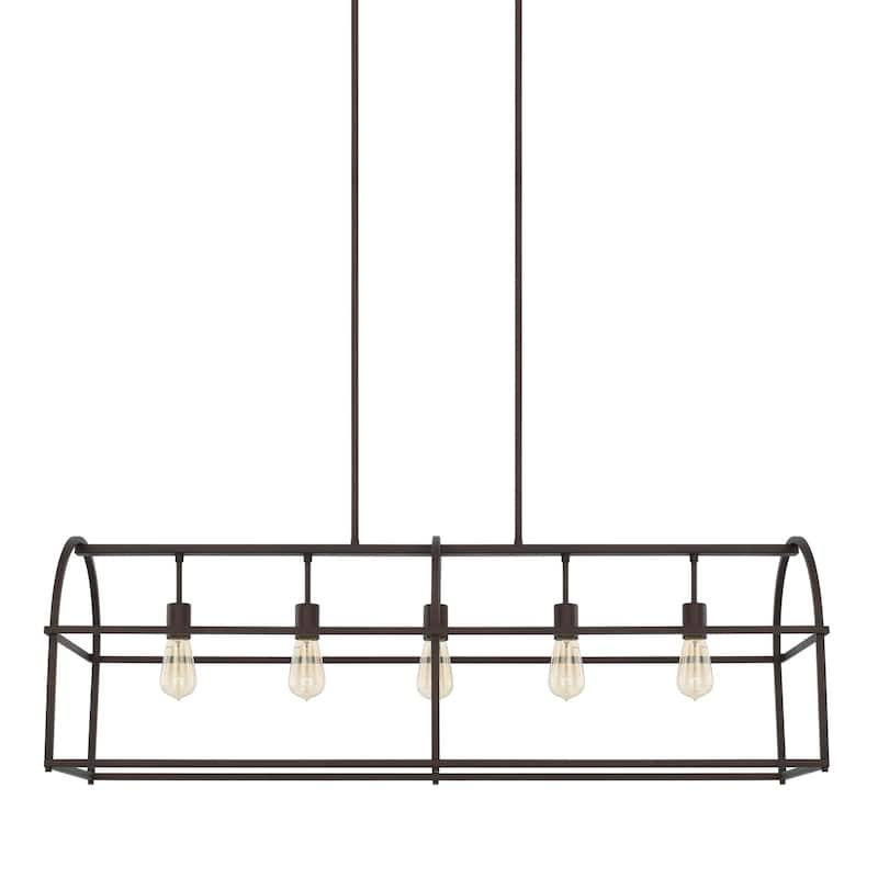 5-light Island Fixture/ Chandelier - Bronze