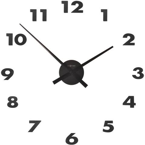 Unek Goods NeXtime Small Hands Wall Clock, Decorative, Black, Battery Operated
