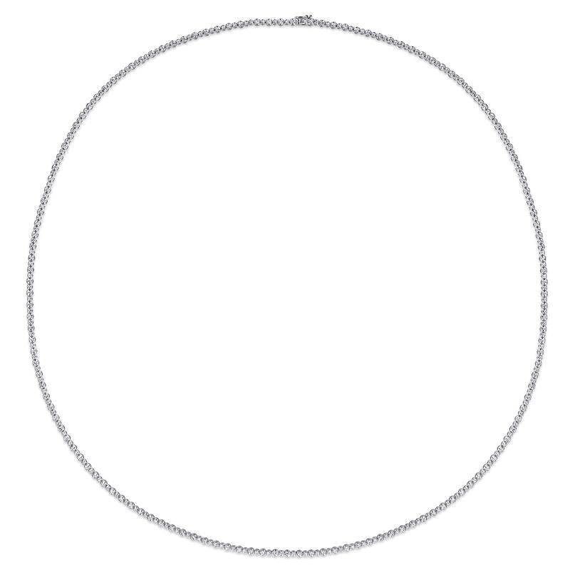 Miadora 14k White Gold 6 3/4ct TDW Diamond Graduated Tennis Necklace