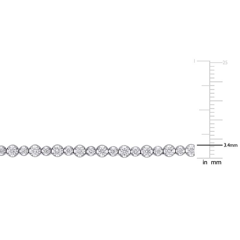 Miadora 14k White Gold 6 3/4ct TDW Diamond Graduated Tennis Necklace