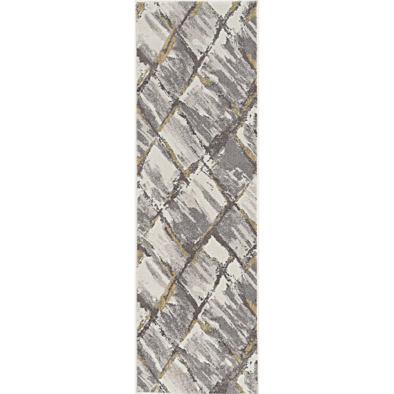 Carbon Loft Claiborne Abstract Trellis Modern Rug