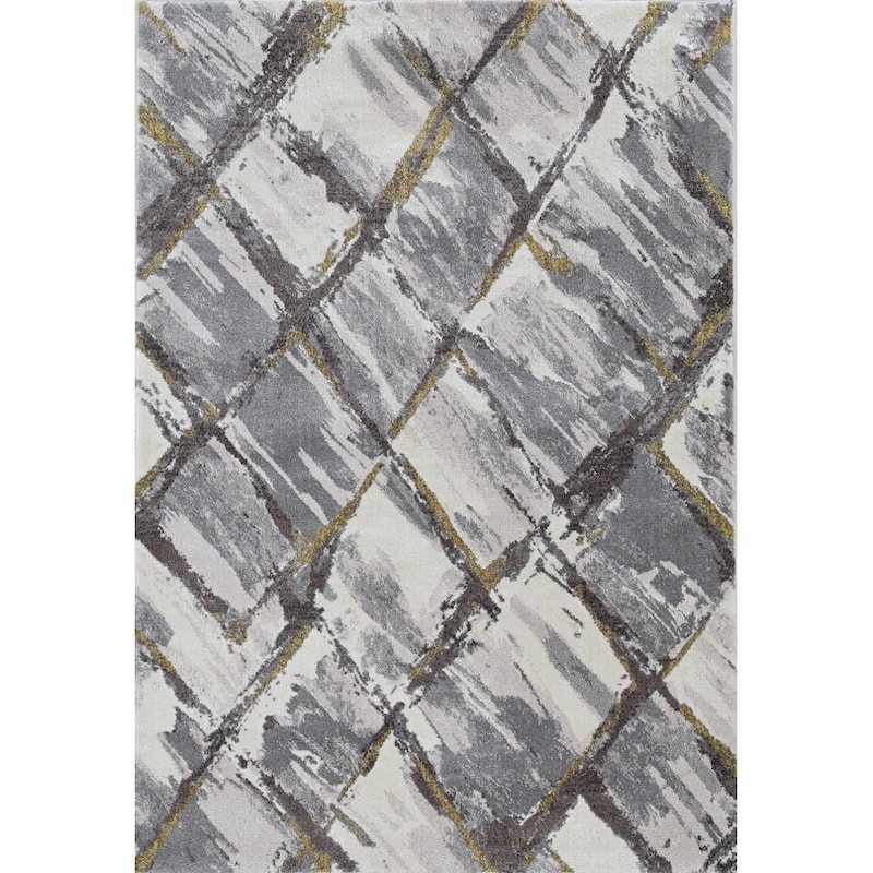 Carbon Loft Claiborne Abstract Trellis Modern Rug - 5'3"  7'7"