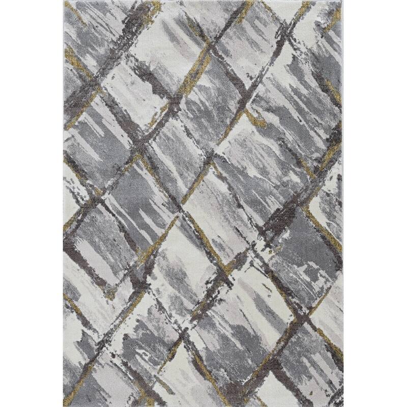 Carbon Loft Claiborne Abstract Trellis Modern Rug