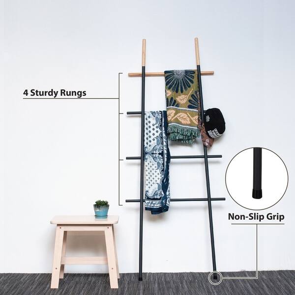 Shop Decorative Leaning Wall Ladder Rack For Blankets Towels Linen