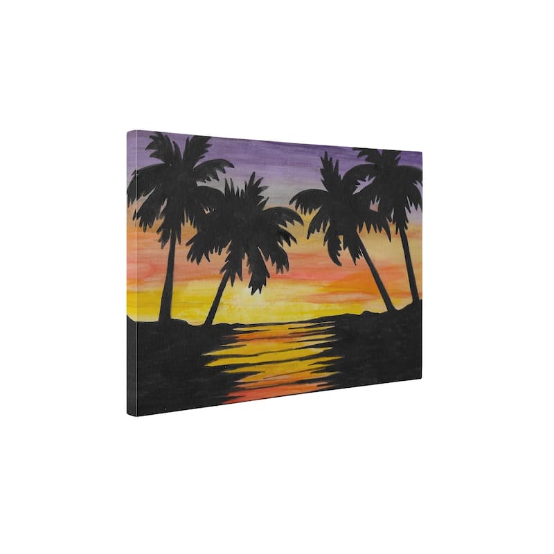 Sunset Palm Trees Canvas Art By Kavka Designs - Bed Bath & Beyond 