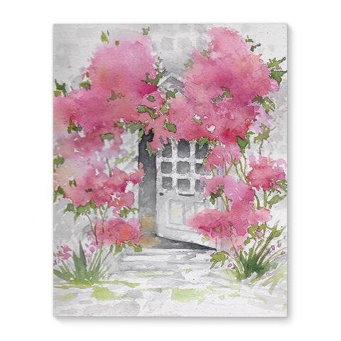 DOORWAY with FLOWERS Canvas Art by Kavka Designs