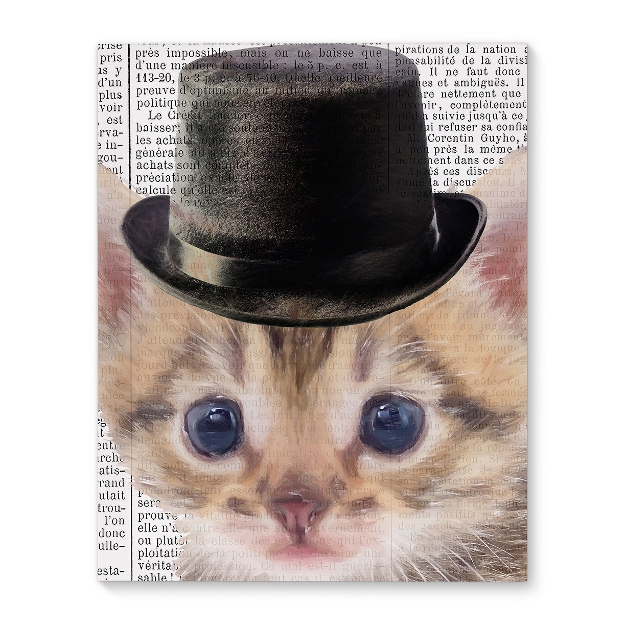 Top Hat Cats I Canvas Art Print - 16x20