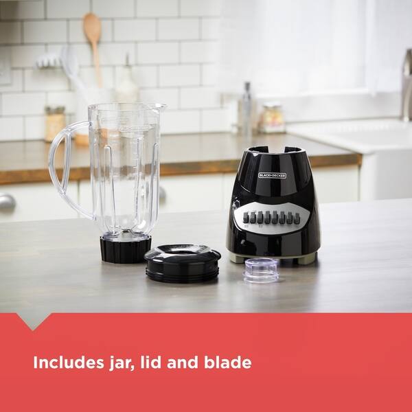 Countertop Blender with 6-Cup Glass Jar, 10-Speed Settings