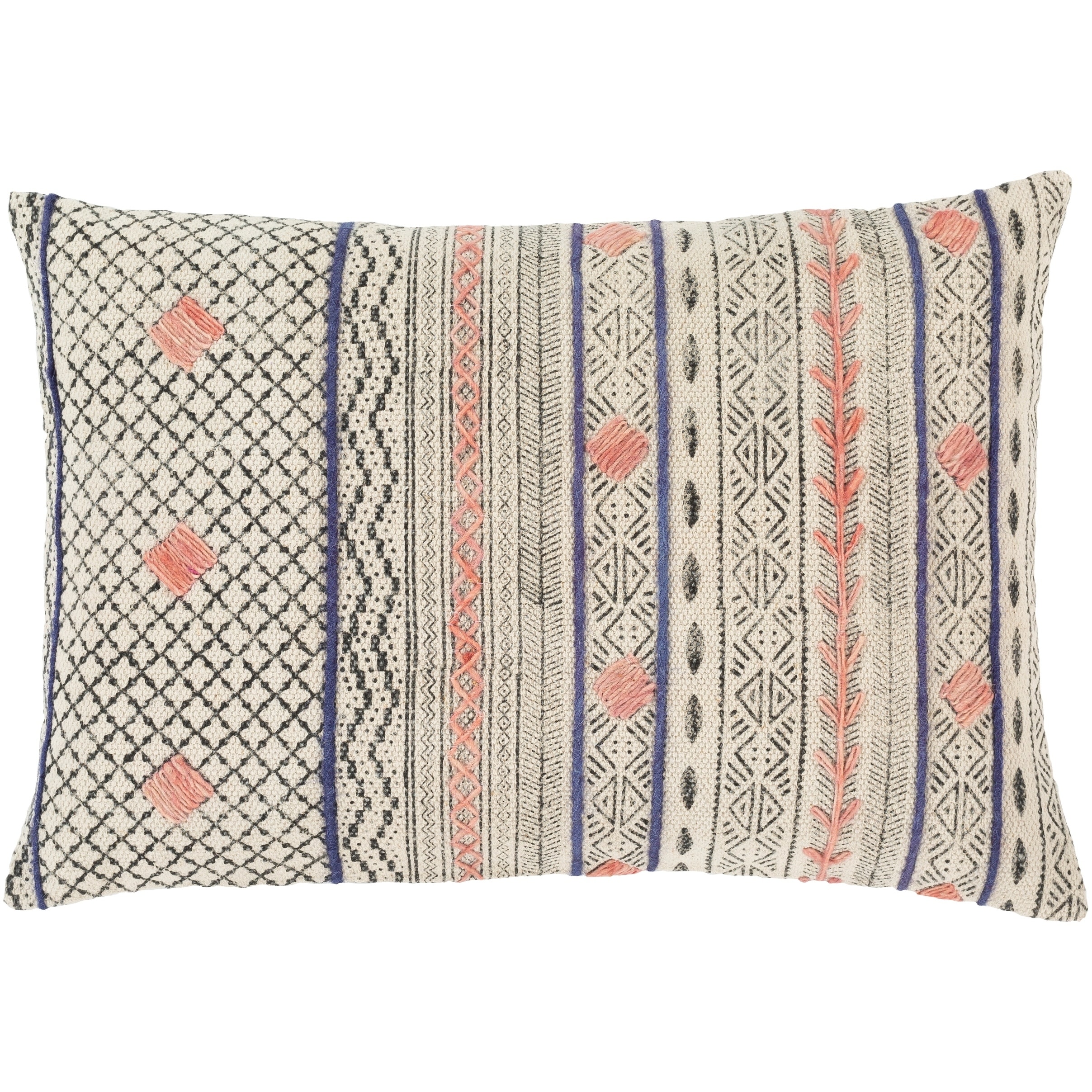 Lukina Global Block Print 16x24-inch Lumbar Throw Pillow