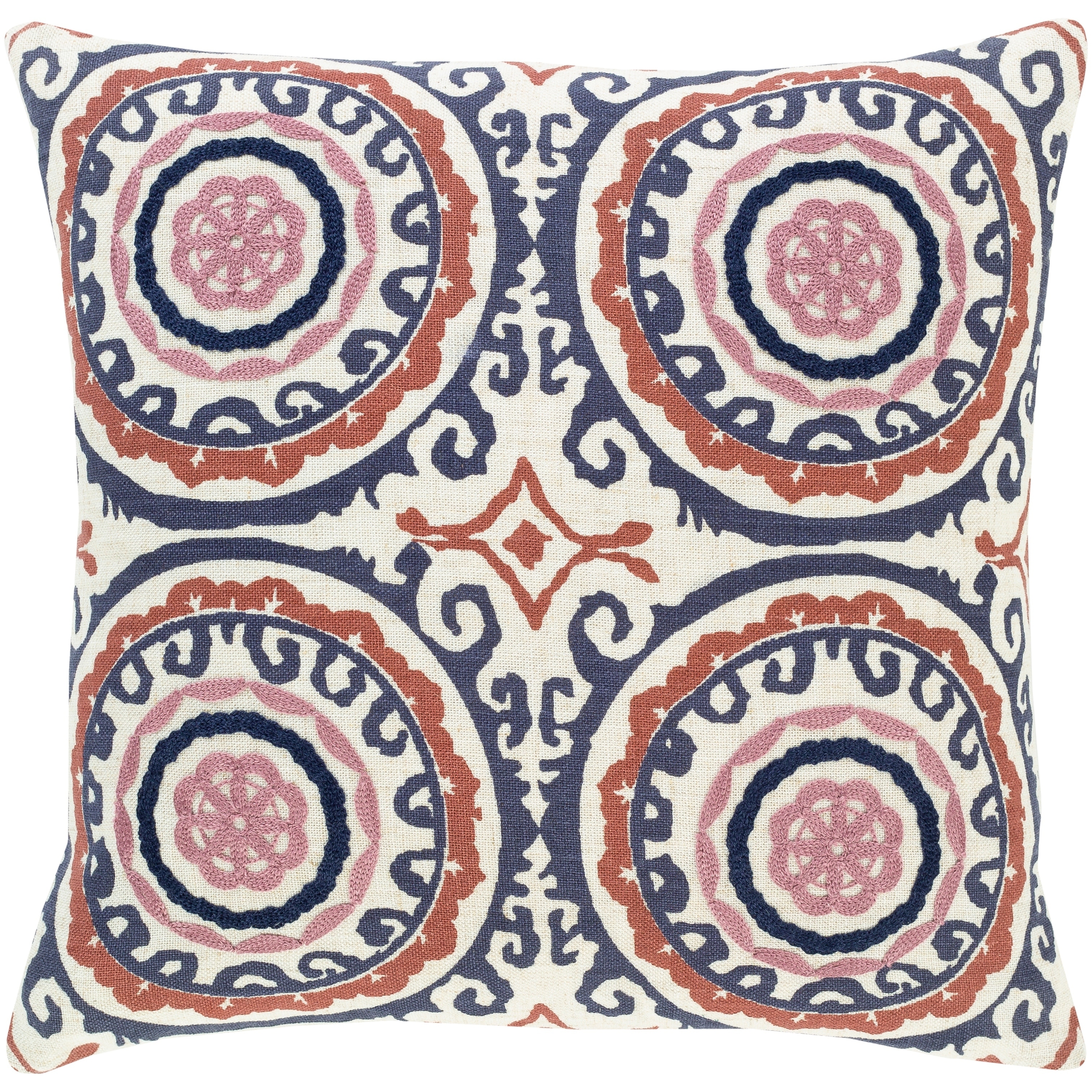 Artistic Weavers Tiro Embroidered Medallion 18-inch Throw Pillow