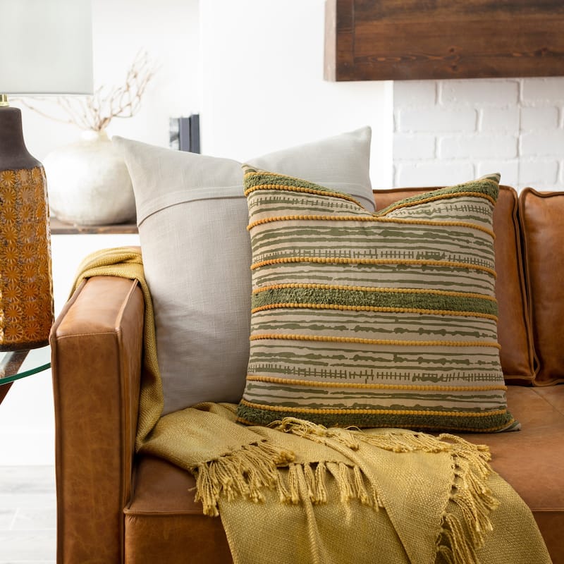 Artistic Weavers Tabora Patchwork Stripe Throw Pillow - 22" x 22" - Cover Only