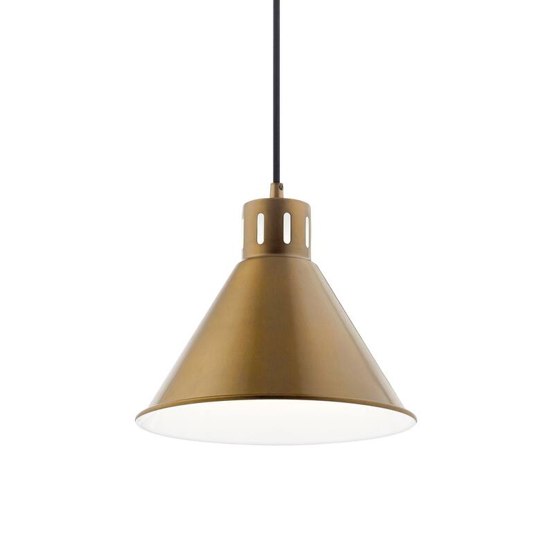 Kichler Lighting Zailey Collection 1-Light Pendant Natural Brass