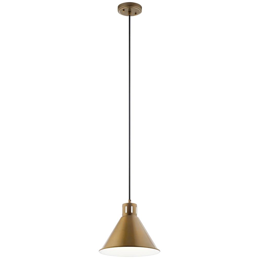 Kichler Lighting Zailey Collection 1-Light Pendant Natural Brass