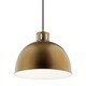 preview thumbnail 2 of 2, Kichler Lighting Zailey Collection 1-Light Pendant Natural Brass