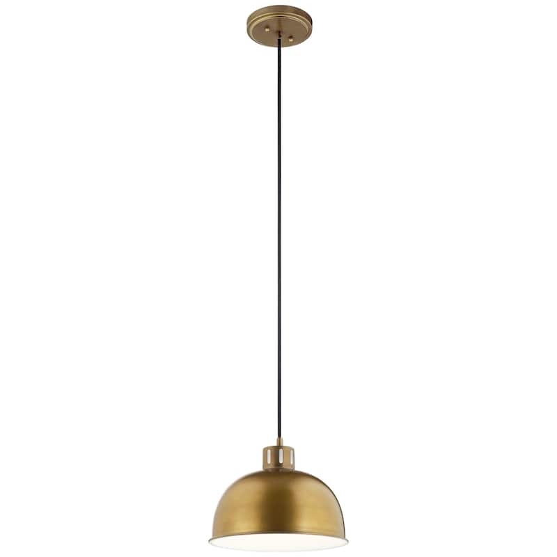 Kichler Lighting Zailey Collection 1-Light Pendant Natural Brass
