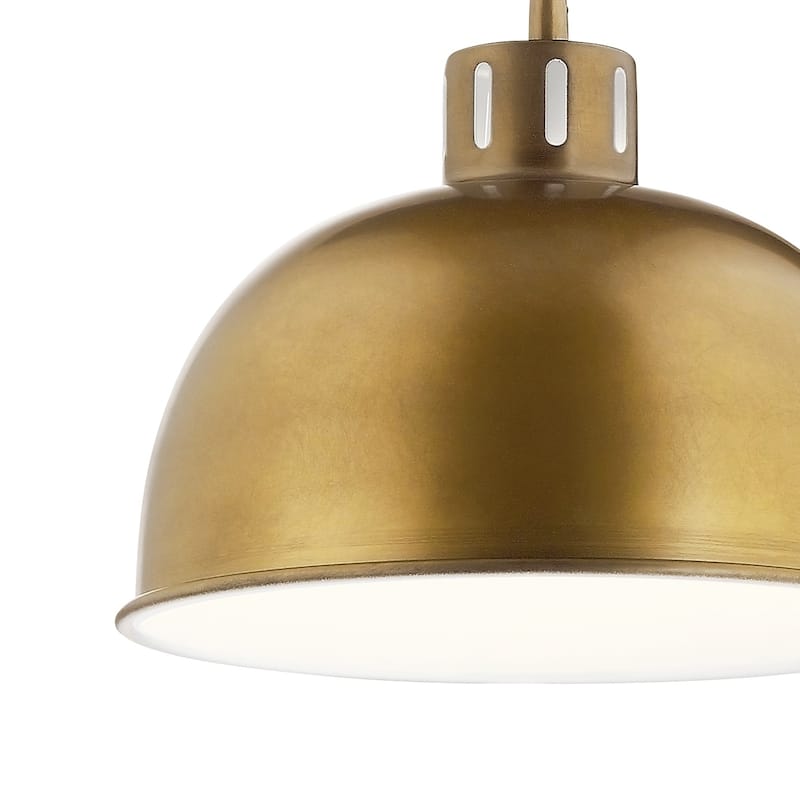 Kichler Lighting Zailey Collection 1-Light Pendant Natural Brass