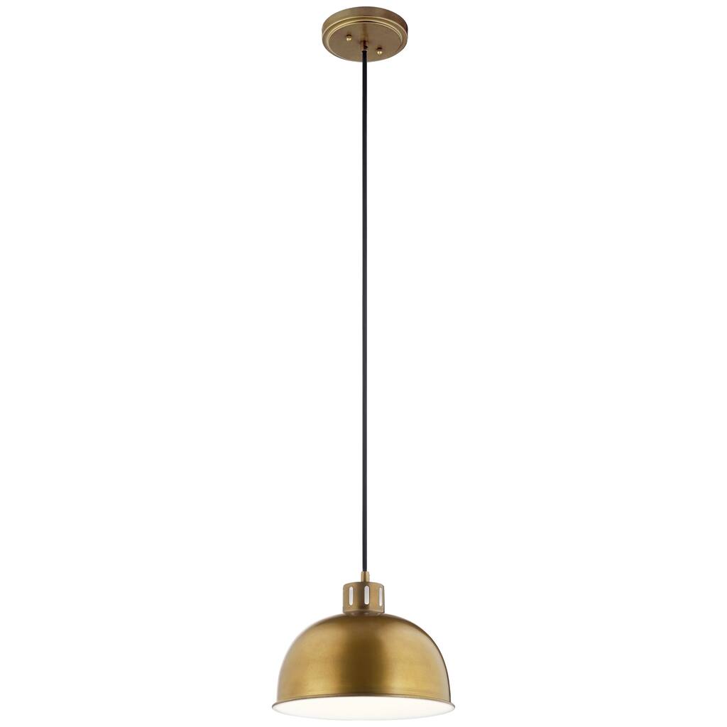 Kichler Lighting Zailey Collection 1-Light Pendant Natural Brass