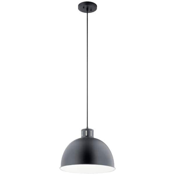 slide 2 of 4, Kichler Lighting Zailey Collection 1-Light Pendant Black