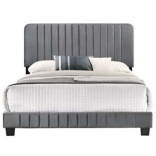 Glory Furniture Lodi Bed with Tufted Velvet Upholstery
