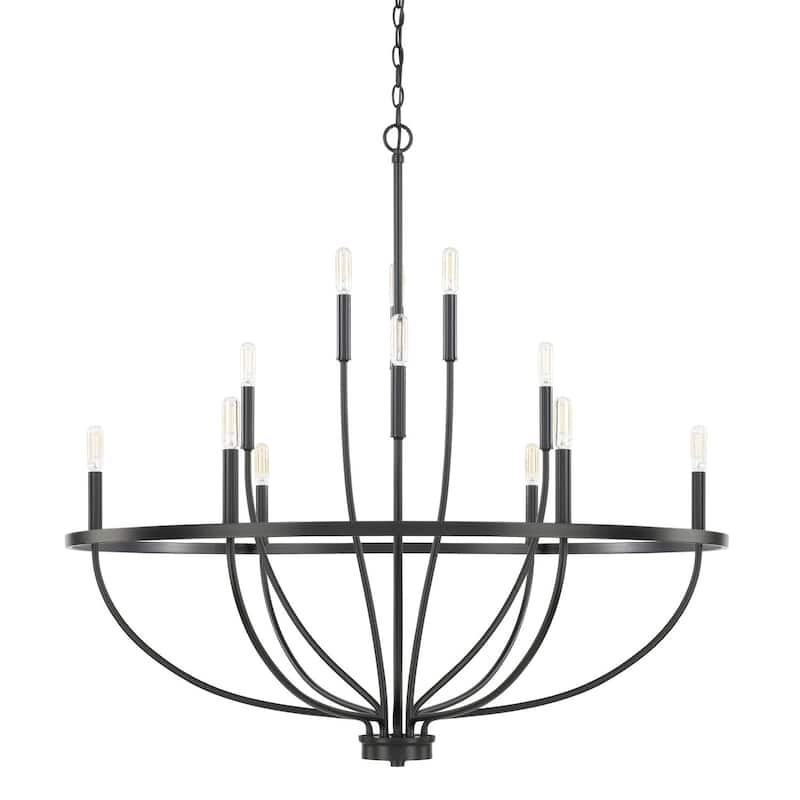Greyson 12-light Chandelier - Matte Black