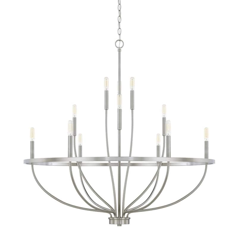 Greyson 12-light Chandelier - Brushed Nickel