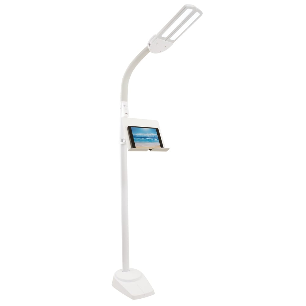 OttLite Floor Lamp with Wheelbase, White - Bed Bath & Beyond