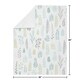 preview thumbnail 4 of 3, Blue Leaf Boy Girl Baby Receiving Security Swaddle Blanket - Turquoise Grey Green Tropical Botanical Jungle