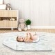 preview thumbnail 3 of 3, Blue Leaf Boy Girl Baby Receiving Security Swaddle Blanket - Turquoise Grey Green Tropical Botanical Jungle