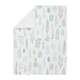 preview thumbnail 2 of 3, Blue Leaf Boy Girl Baby Receiving Security Swaddle Blanket - Turquoise Grey Green Tropical Botanical Jungle