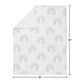 preview thumbnail 4 of 3, Pastel Rainbow Collection Girl Baby Receiving Security Swaddle Blanket - Blush Pink Purple Teal Blue White