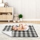 preview thumbnail 3 of 3, Buffalo Plaid Collection Boy or Girl Baby Receiving Security Swaddle Blanket - Black and White Check Rustic Woodland Flannel