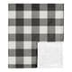 preview thumbnail 1 of 3, Buffalo Plaid Collection Boy or Girl Baby Receiving Security Swaddle Blanket - Black and White Check Rustic Woodland Flannel