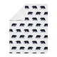 preview thumbnail 2 of 3, Woodland Bear Collection Boy Baby Receiving Security Swaddle Blanket - Navy Blue and White