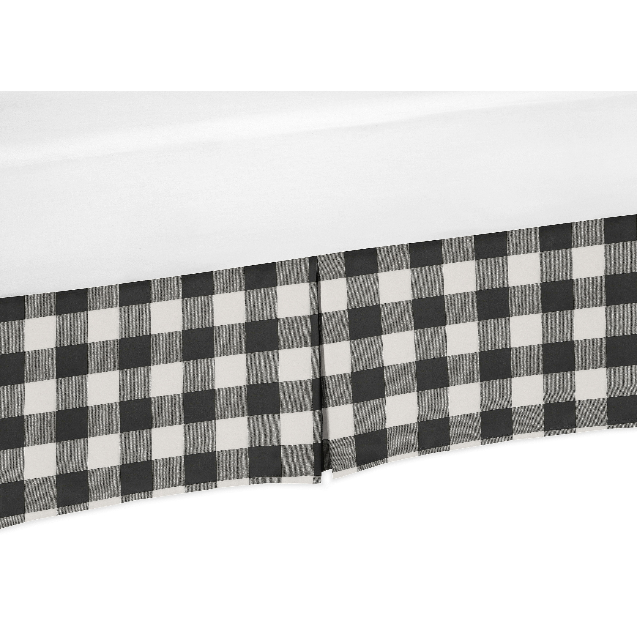 Sweet Jojo Designs Black and White Woodland Arrow Boy Pleated Crib Bed Skirt Dust Ruffle for Rustic Patch Collection