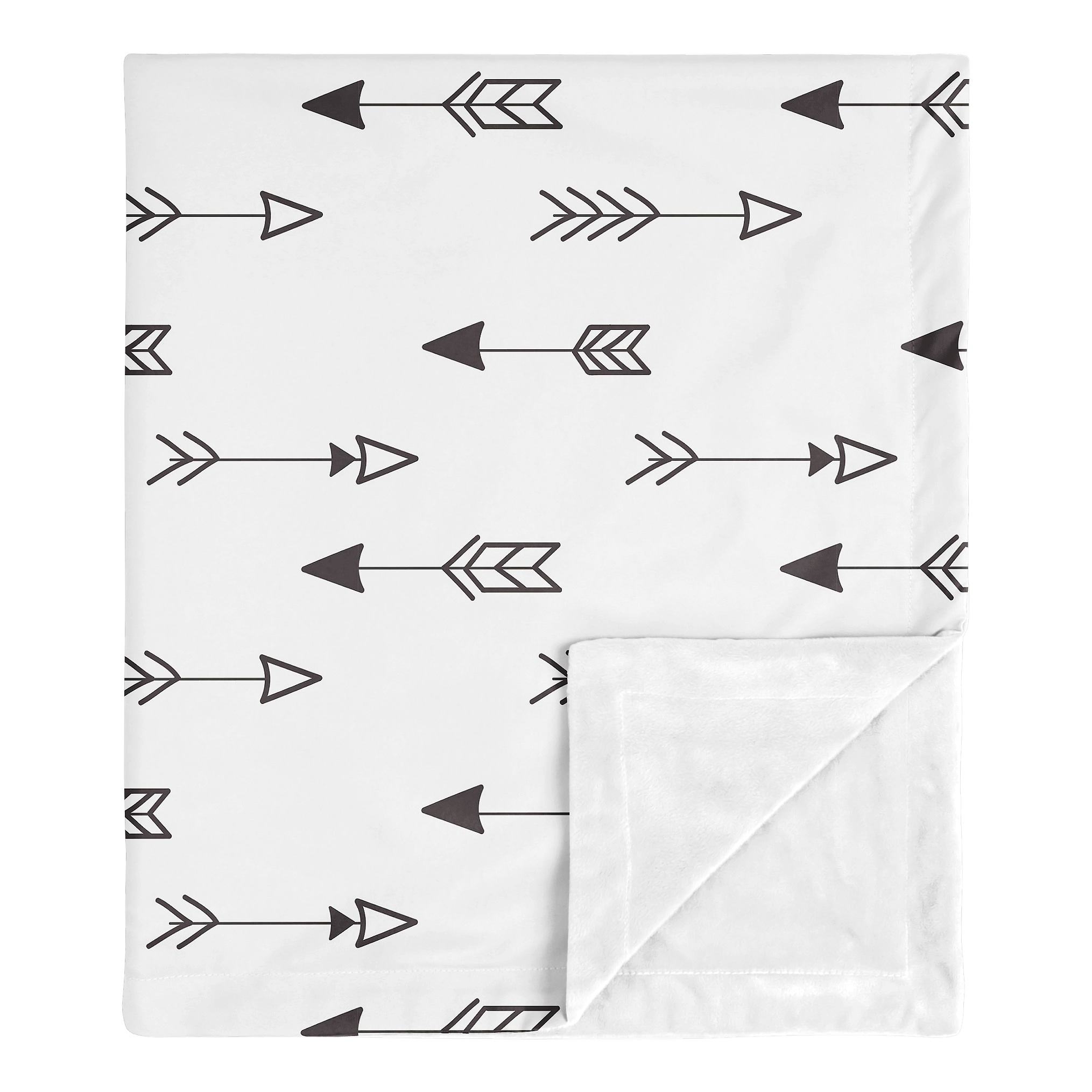 Arrow Boy Or Girl Baby Receiving Security Swaddle Blanket Black And White Fox Collection Overstock 30757291