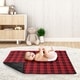 preview thumbnail 3 of 3, Woodland Buffalo Plaid Collection Boy Baby Receiving Security Swaddle Blanket - Red and Black Rustic Country Lumberjack