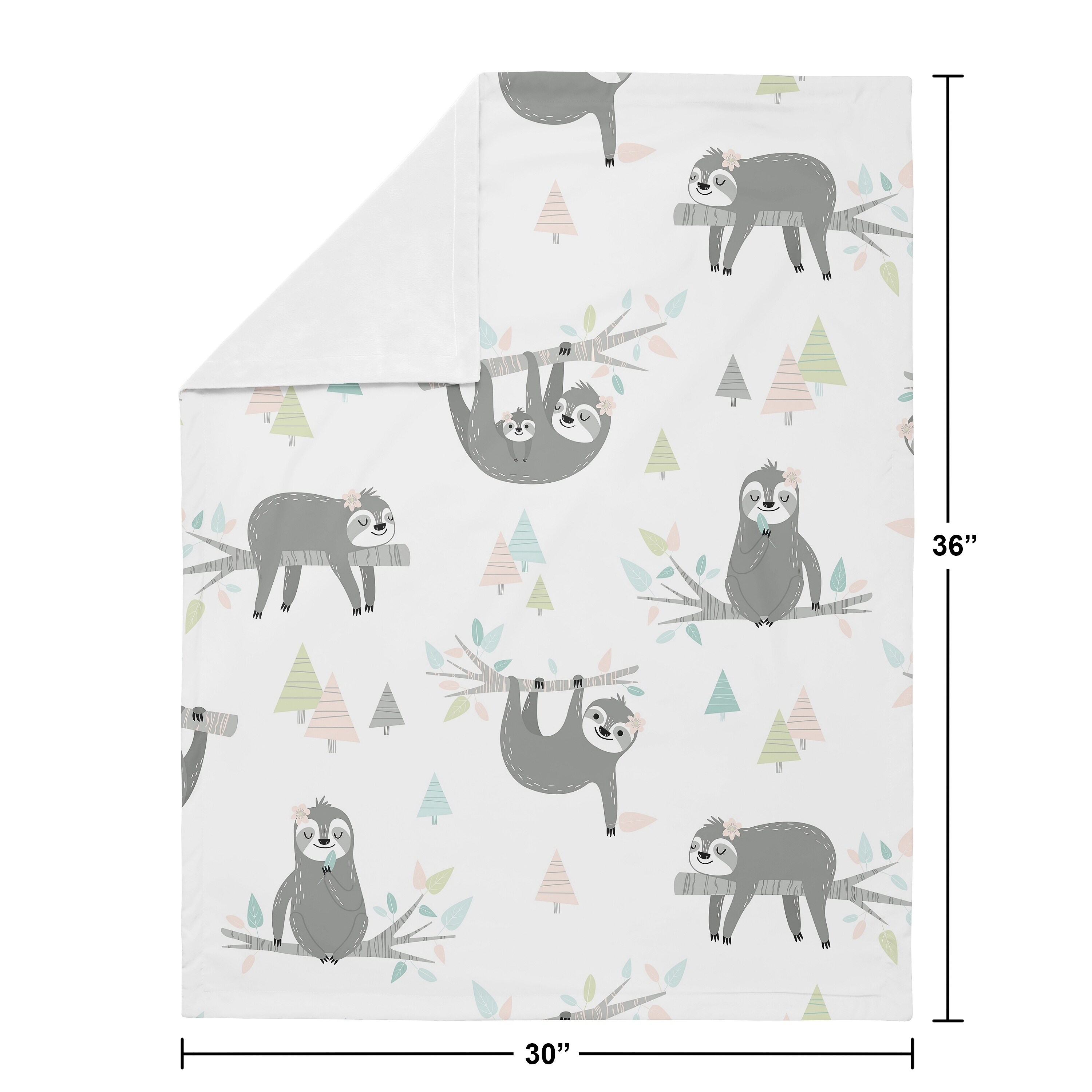 sloth swaddle blanket