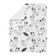 preview thumbnail 2 of 3, Fox Collection Boy or Girl Baby Receiving Security Swaddle Blanket - Black and White