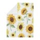 preview thumbnail 2 of 3, Sunflower Girl Baby Receiving Security Swaddle Blanket - Yellow Green White Farmhouse Watercolor Flower
