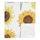 preview thumbnail 1 of 3, Sunflower Girl Baby Receiving Security Swaddle Blanket - Yellow Green White Farmhouse Watercolor Flower
