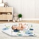 preview thumbnail 3 of 3, Navy Blue Pink Watercolor Floral Girl Baby Receiving Security Swaddle Blanket - Blush Green Shabby Chic Rose