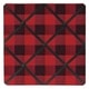 preview thumbnail 1 of 0, Woodland Buffalo Plaid Collection 13-inch Fabric Memory Photo Bulletin Board - Red and Black Rustic Country Lumberjack