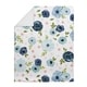 preview thumbnail 2 of 3, Navy Blue and Pink Watercolor Floral Girl 5pc Toddler Comforter Set - Blush Green White Shabby Chic Flower