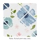 preview thumbnail 1 of 0, Navy Blue Pink Watercolor Floral 13in Fabric Memory Photo Bulletin Board - Blush Green White Shabby Chic Rose