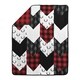 preview thumbnail 3 of 3, Woodland Buffalo Plaid Collection Boy 4pc Nursery Crib Bedding Set - Red and Black Rustic Country Deer Lumberjack Arrow