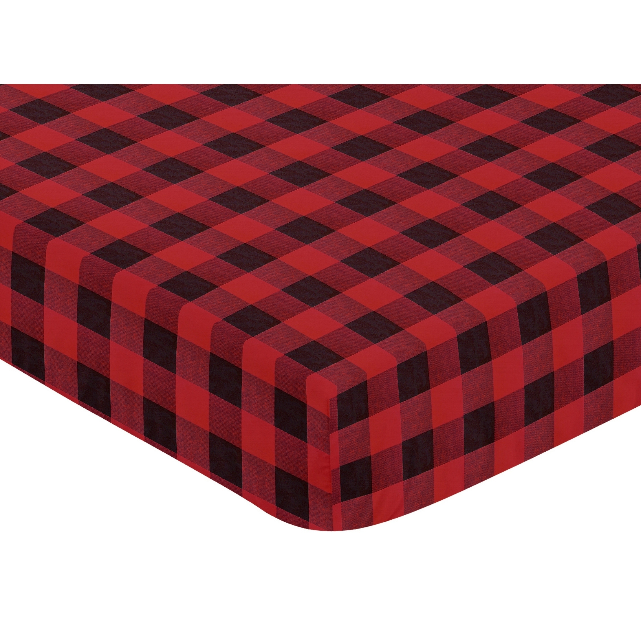 red and black plaid crib bedding